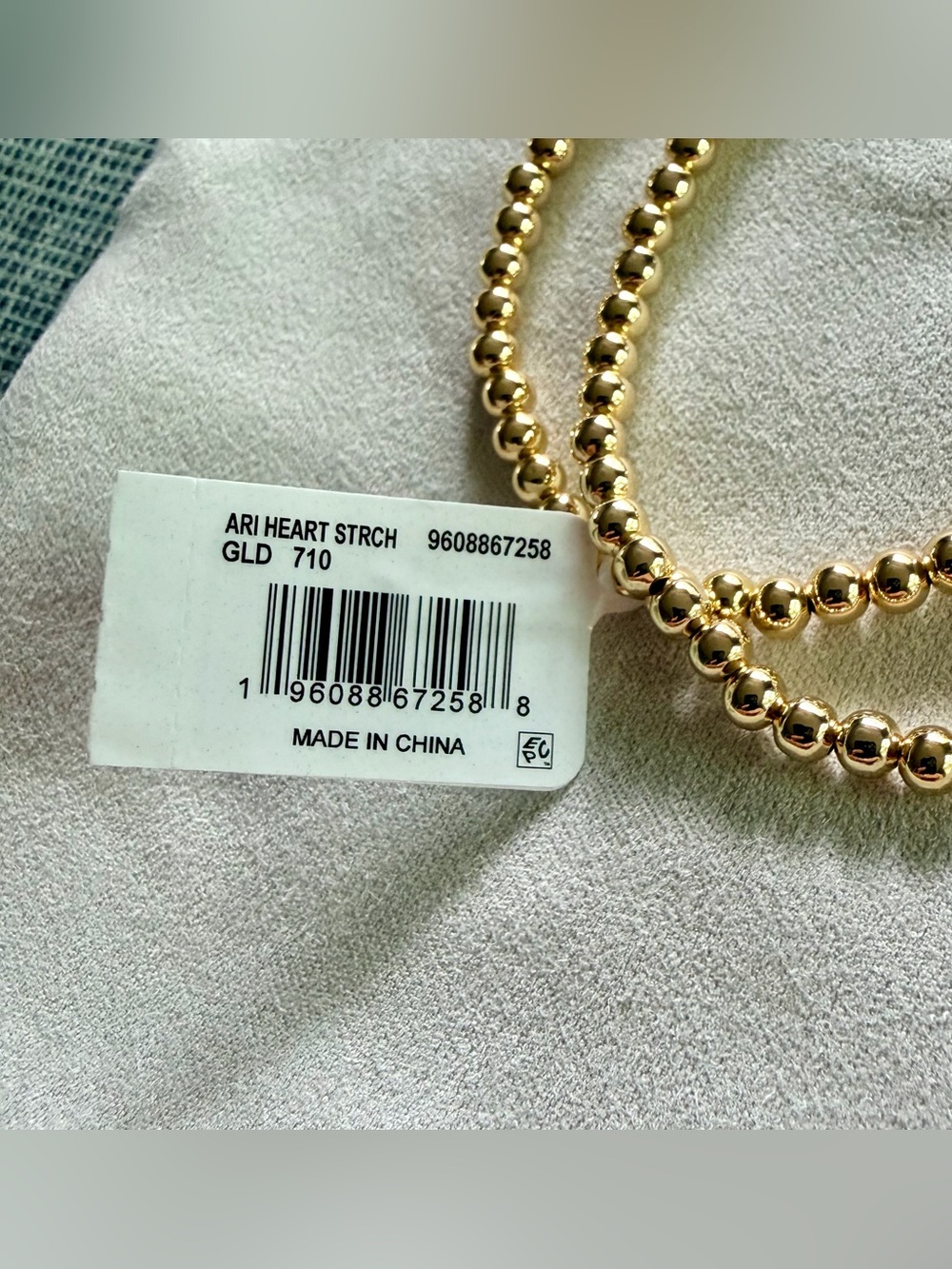 Kendra Scott Gold Beaded Bracelet Duo with Pink Heart Charms - Picture 7 of 8